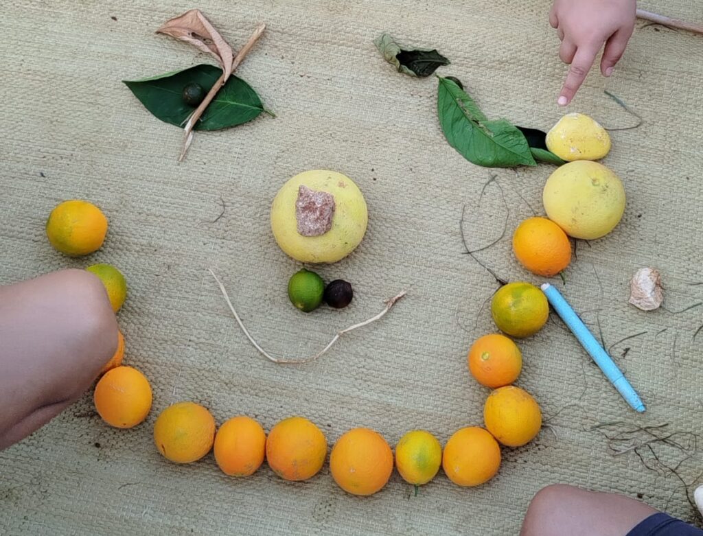 פעילות בטבע לילדים בבית הספר - יצירה מן הטבע
